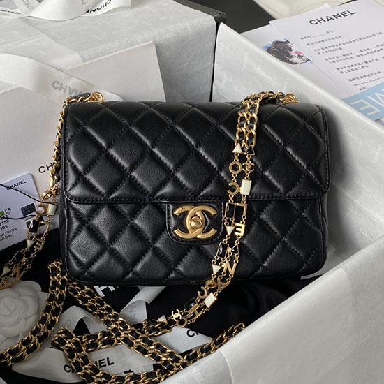 Bolso Chanel Con Solapa De Piel De Cordero As3432