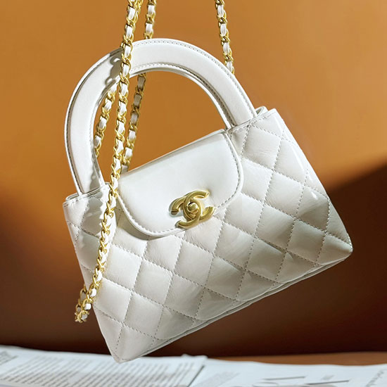 Bolso De Compras Chanel Mini Kelly Blanco As4416