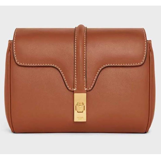 Bolso De Hombro Celine Mini Soft 16 Bronceado C35116