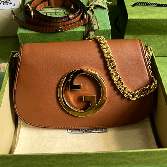 Bolso De Hombro Gucci Blondie Marrón 699268