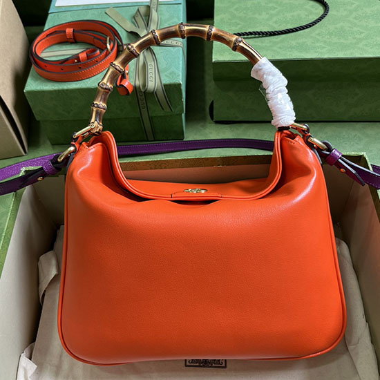 Bolso De Hombro Gucci Diana Mediano Naranja 746124