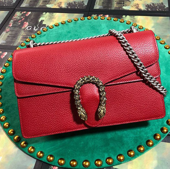 Bolso De Hombro Pequeño Gucci Dionysus Rojo 400249