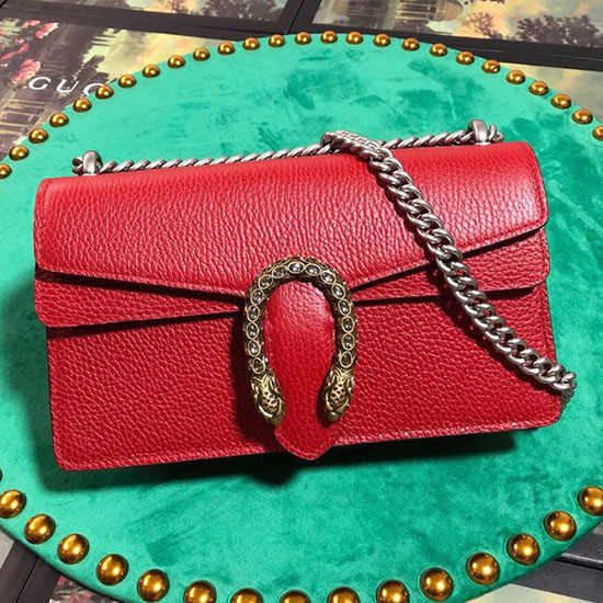 Bolso De Hombro Pequeño Gucci Dionysus Rojo 499623