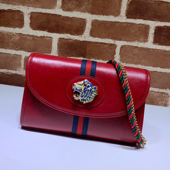 Bolso De Hombro Pequeño Gucci Rajah Rojo 570145