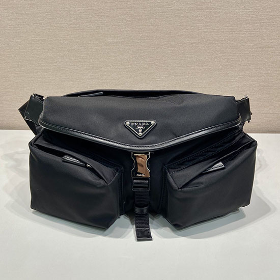 Bolso De Hombro Prada Re-nylon Y Cuero 2vh175