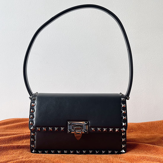 Bolso De Hombro Rockstud23 Valentino Garavani Con Herrajes Negros V0311