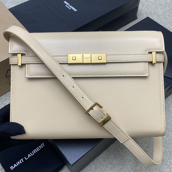 Bolso De Hombro Saint Laurent Manhattan Beige 579271