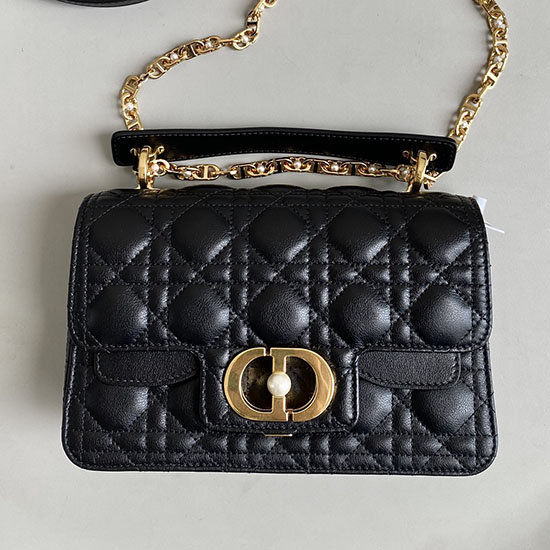 Bolso Dior Jolie Pequeño Con Asa Superior Negro D6551