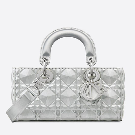 Bolso Dior O Lady D-joy Pequeño Plateado D3380