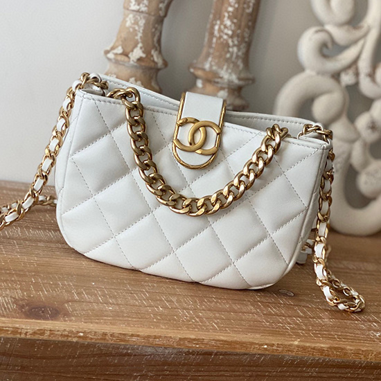 Bolso Hobo Pequeño Chanel Blanco As3475