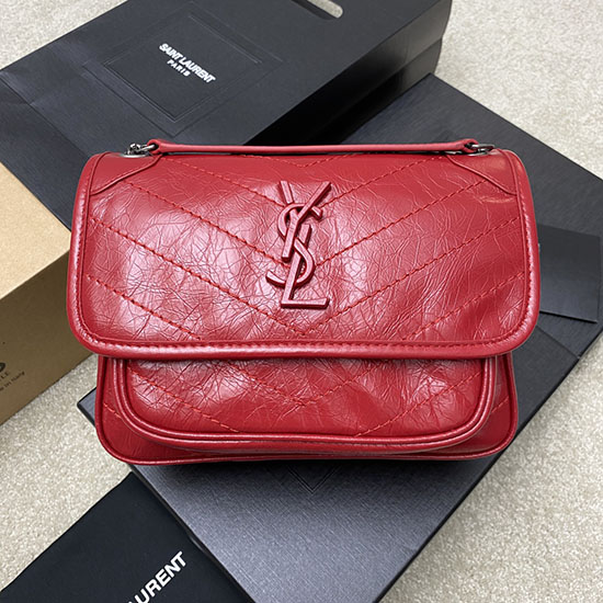 Bolso Niki Pequeño Saint Laurent Rojo 498892