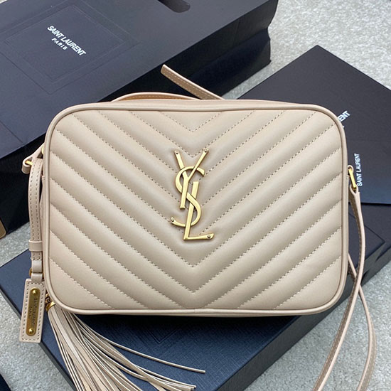 Bolso Para Cámara Saint Laurent Lou Beige 520534