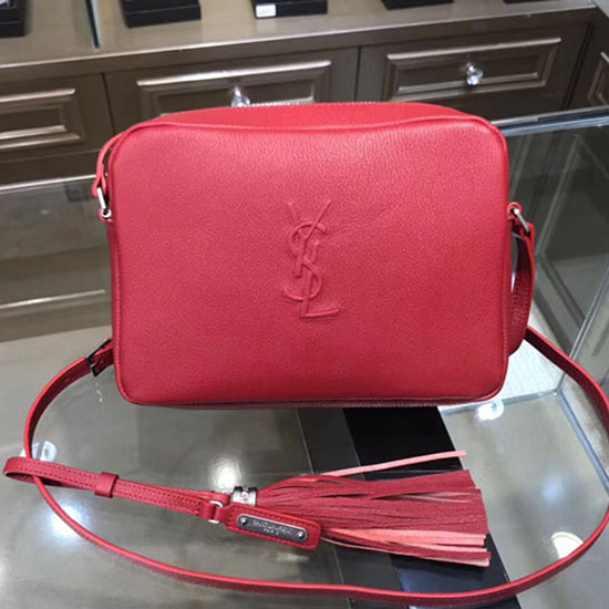 Bolso Para Cámara Saint Laurent Lou Rojo 468537