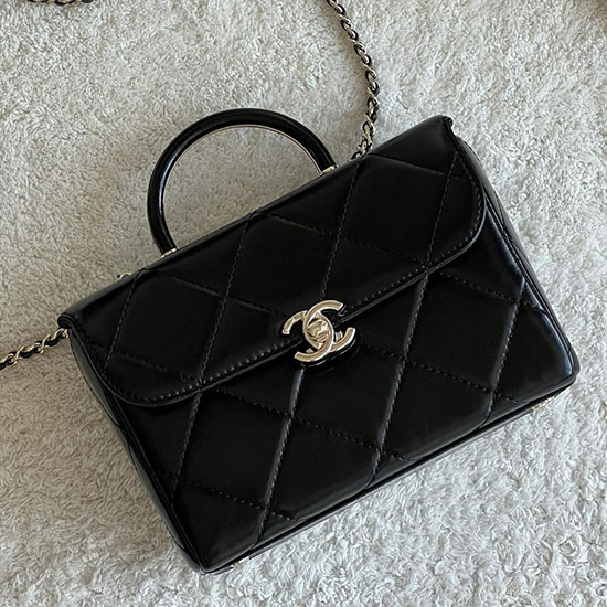 Bolso Pequeño De Cuero Chanel Negro As4470