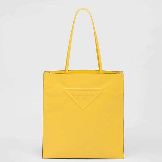 Bolso Prada De Cuero Amarillo 1bg429