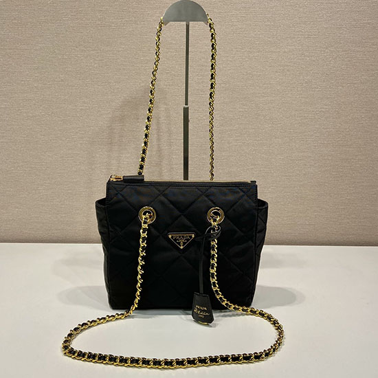 Bolso Prada De Nailon Acolchado Negro 1bg468