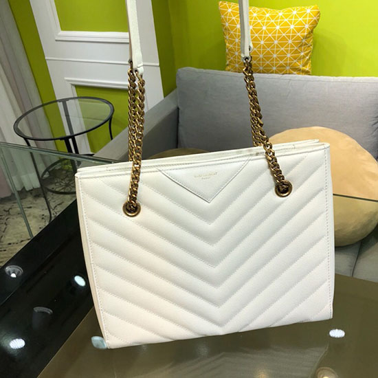 Bolso Shopping Pequeño Saint Laurent Tribalca Blanco 568865