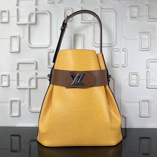 Bolso Tipo Cubo De Cuero Epi Louis Vuitton Amarillo M55188