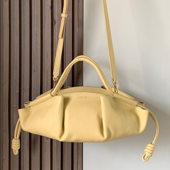 Bolso Tote Loewe Paseo Pequeño De Piel Amarillo Lt9022