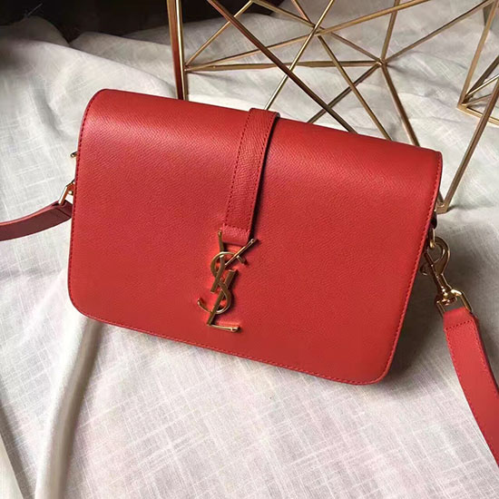 Bolso Universitario Saint Laurent Mediano Clásico Rojo 416652