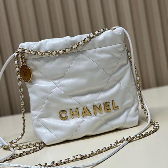 Chanel 22 Mini Bolso Blanco As3980