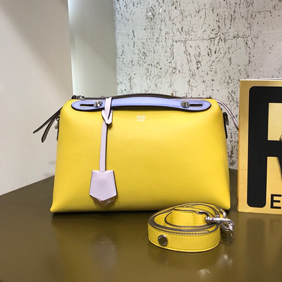 Fendi Por Cierto Bolso Boston Regular Amarillo F81491