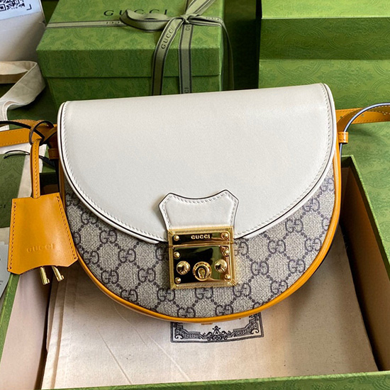 Gucci Candado Bolso De Hombro Pequeño Blanco 644524