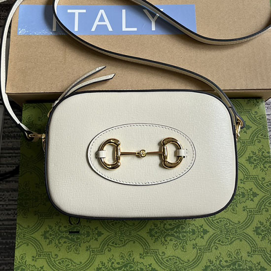 Gucci Horsebit 1955 Bolso De Hombro Pequeño 760196 Blanco