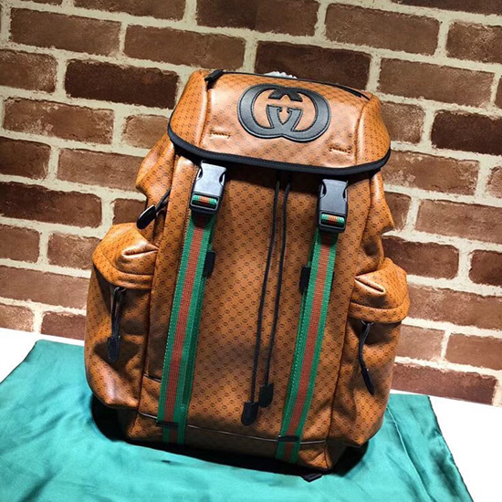 Gucci-dapper Dan Mochila Marrón Claro 536413