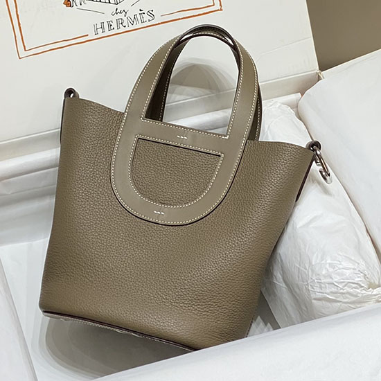 Hermes En El Bucle 18 Bolsa Gris Hp18041