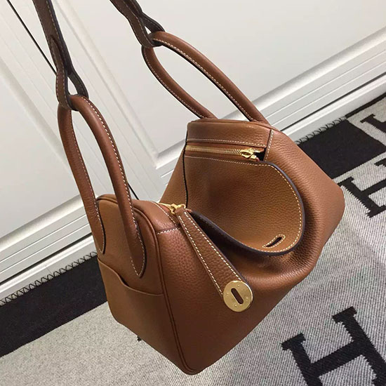 Hermes Lindy 26 Bolso Marrón Piel De Becerro Togo Hld2630