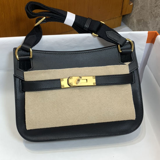 Hermes Swift Mini Bolso Jypsiere De Cuero Negro Hj0730