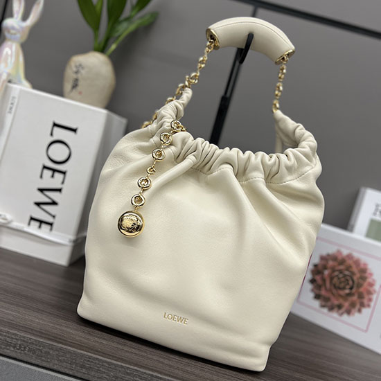 Loewe Bolsa Exprimible Pequeña Crema 652329