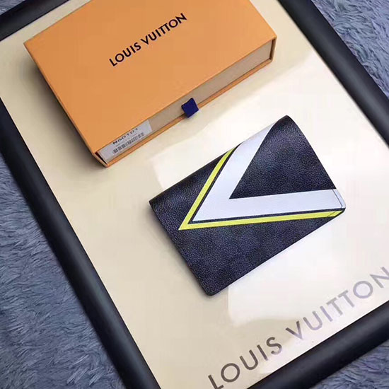 Louis Vuitton Funda Para Pasaporte De Lona Damier Grafito N60101