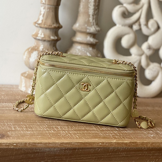 Mini Bolso De Hombro Chanel Amarillo As81226