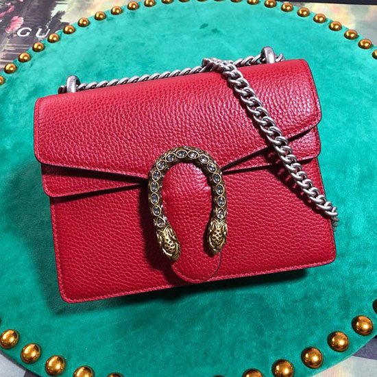 Mini Bolso Gucci Dionysus De Cuero Rojo 421970