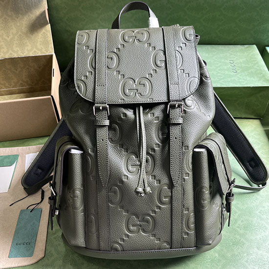 Mochila Gucci Jumbo Gg Verde Oscuro 625770