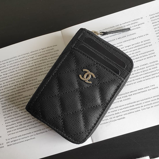 Monedero Chanel De Piel De Becerro Granulada Ap1650