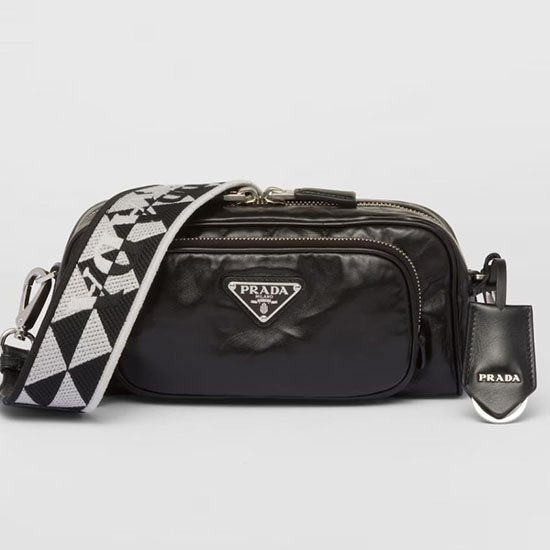 Prada Bolso De Hombro Con Múltiples Bolsillos Negro 1bh198