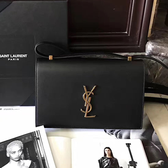 Saint Laurent Bolso De Hombro Mediano Con Solapa Dylan Negro 439047