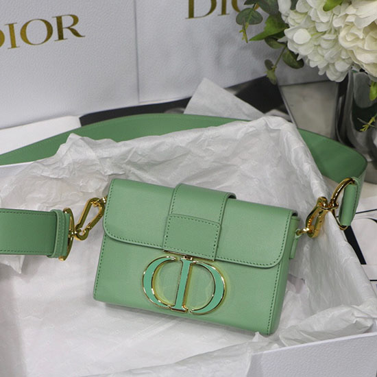 Dior Sileä Vasikkanahka 30 Montaigne Box Laukku Vihreä M9032