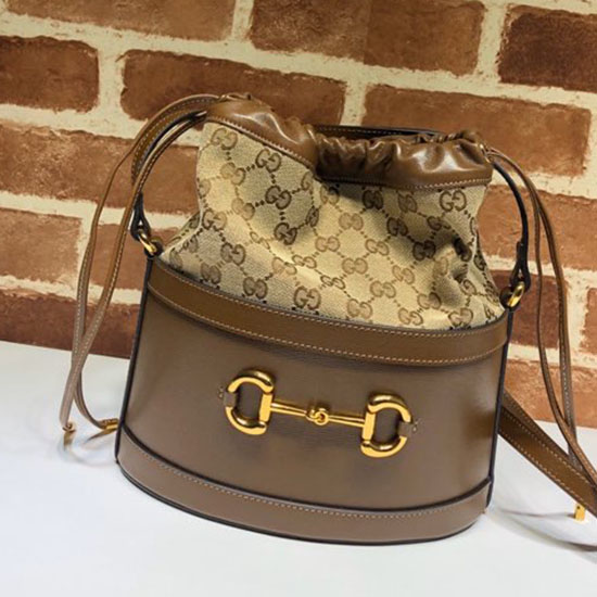 Gucci Horsebit 1955 ämpärilaukku Ruskea 602118