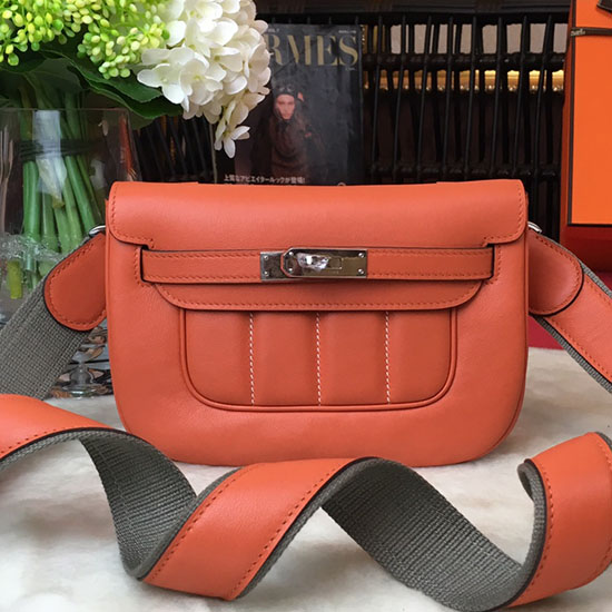 Hermes Swift Nahkainen Berline Laukku Oranssi H04121