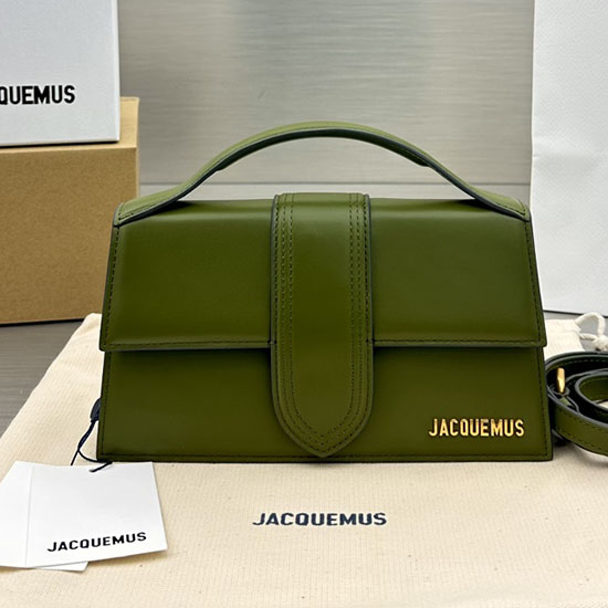 Jacquemus Le Bambino Vasikanahkainen Käsilaukku Khaki Jm2056