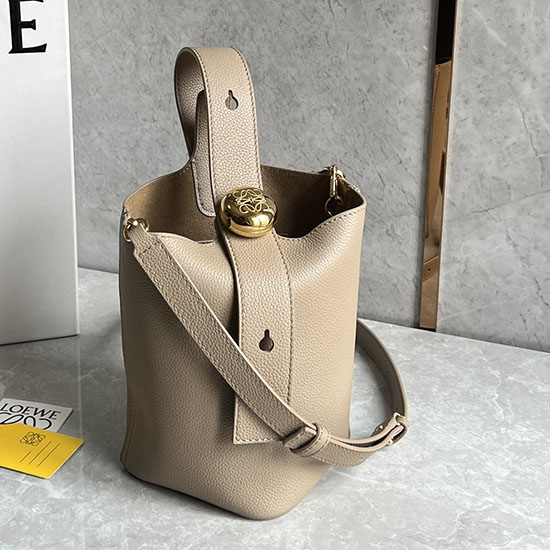 Loewe Mini Pebble Bucket Bag Beige L051701