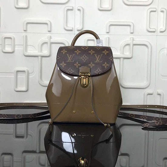 Louis Vuitton Kiiltonahka Kuumat Lähteet Reppu Vert Pronssi M53545