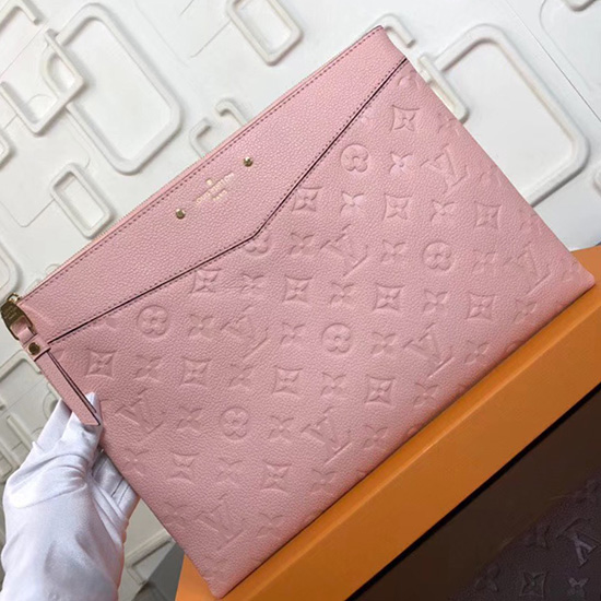 Louis Vuitton Monogrammi Empreinte Päivittäinen Pussi Vaaleanpunainen M62938