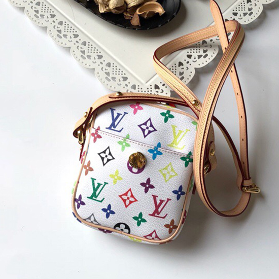 Louis Vuitton Monogrammi Monivärinen Rift Laukku Valkoinen M40055