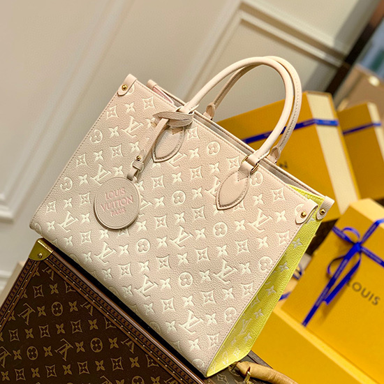 Louis Vuitton Onthego Mm-kassi Beige M46128