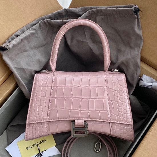 Balenciaga Sac à Main Sablier En Cuir Effet Croco B59354b8